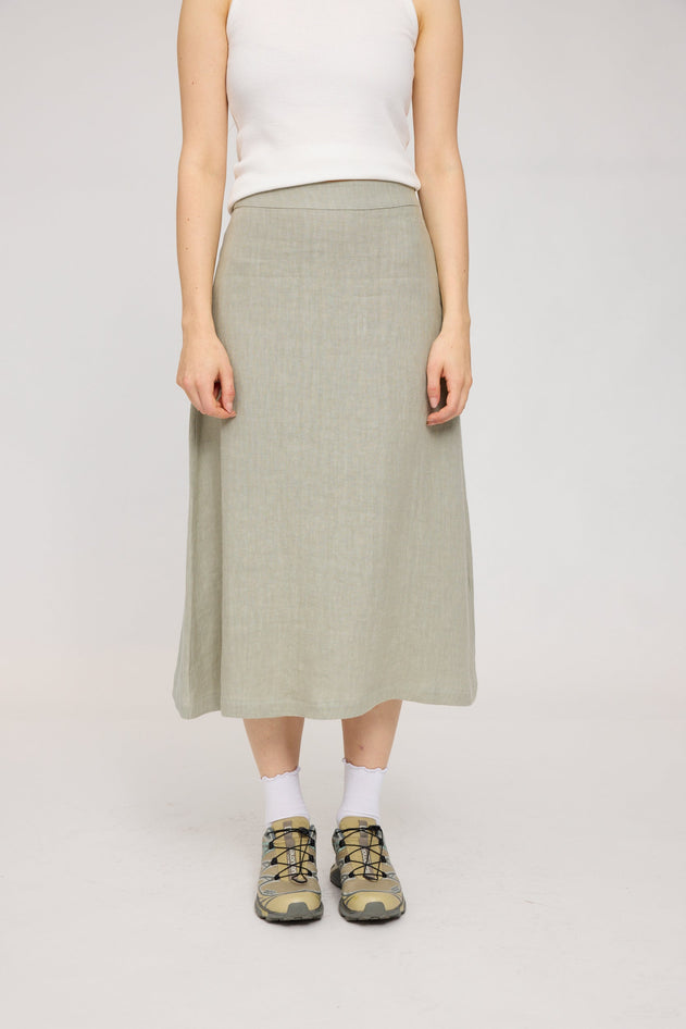 Linen Midi Skirt