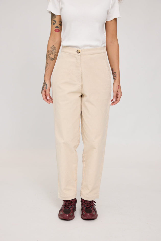 Barrel Leg Corduroy Pants
