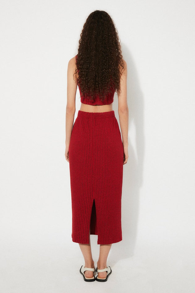 Flair Knitted Midi Skirt