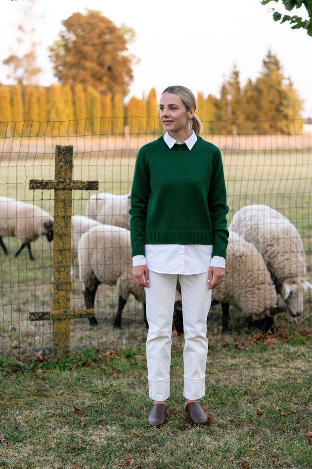 Crew Neck Merino Wool Sweater