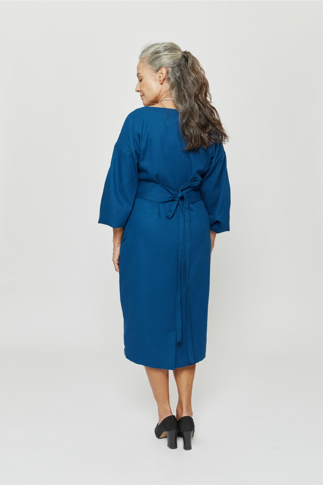 Stefanie Dress Petrol Blue