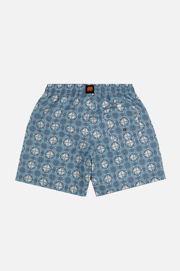 Men's Tiles Swim Shorts Light Blue