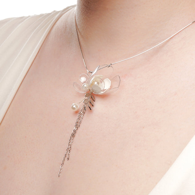 Jasmine Triple Flower Drop Necklace