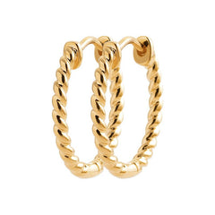 Twisted Creole Earrings Gold