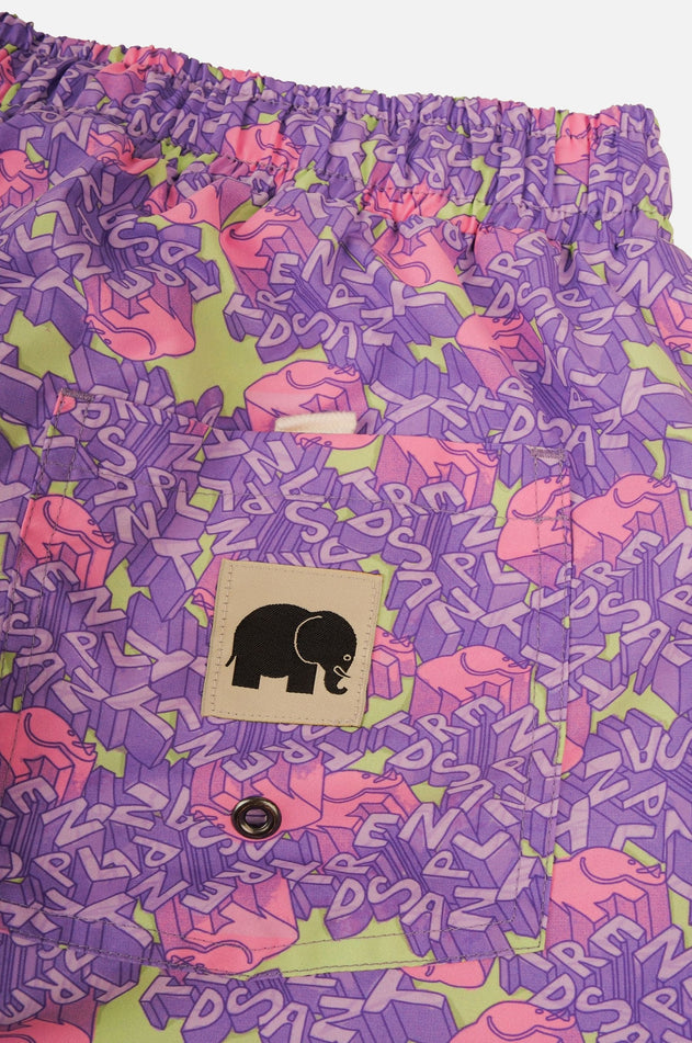 Men's Trippyplant Swim Shorts Sour Grape