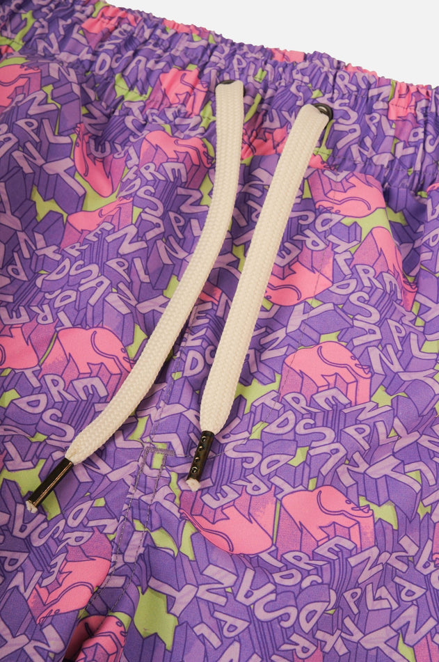 Men's Trippyplant Swim Shorts Sour Grape