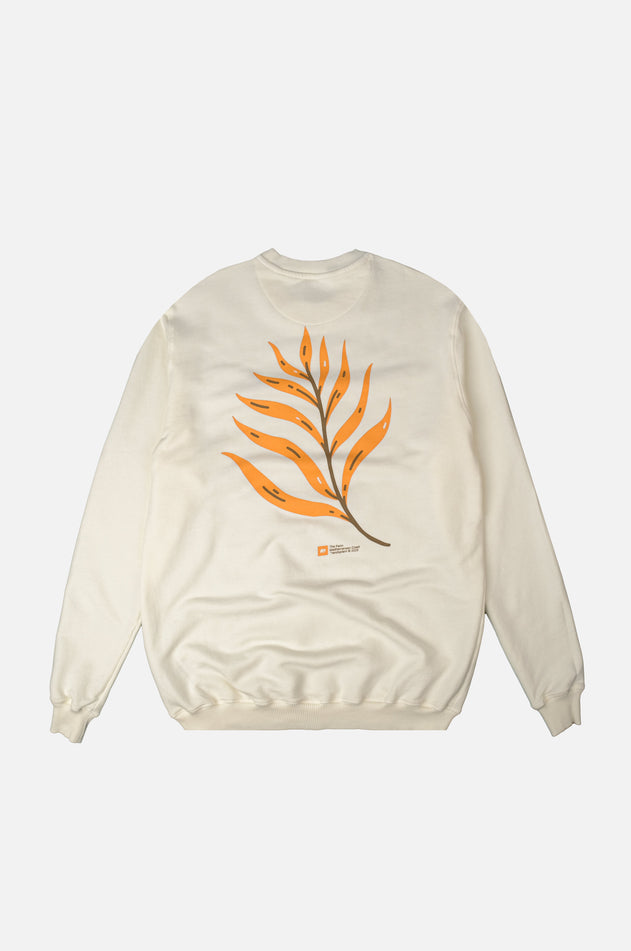 Men's Palmeral Pigment Midweight Sweater Ecru