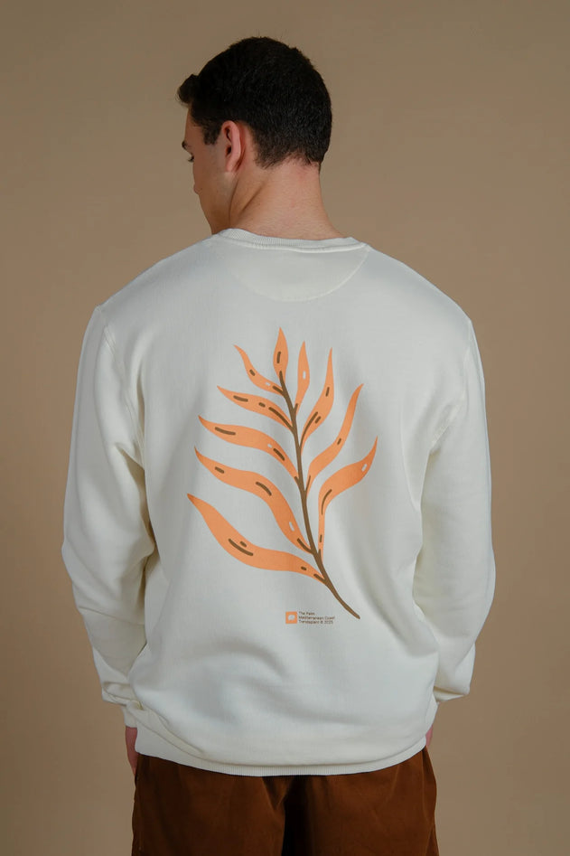 Men's Palmeral Pigment Midweight Sweater Ecru