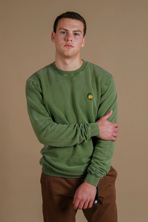 Men's Palmeral Pigment Midweight Sweater Pinnas Green