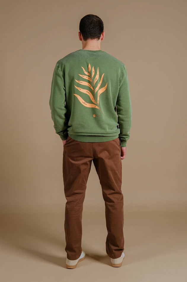 Men's Palmeral Pigment Midweight Sweater Pinnas Green