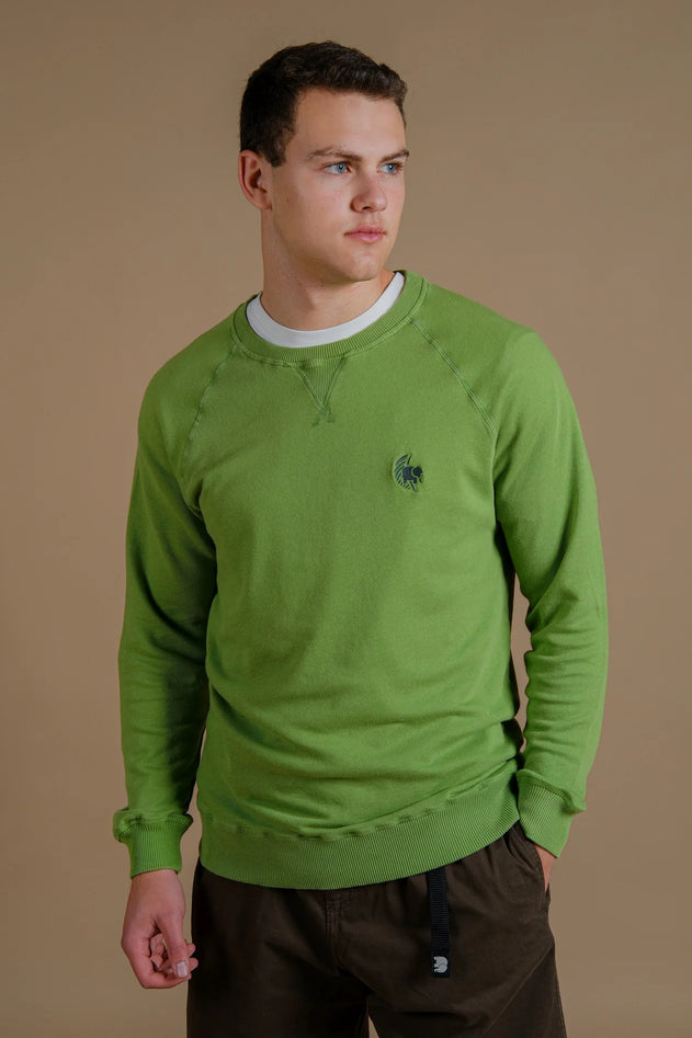 Men's Washingtonia Midweight Pigment Sweater Raquis Green