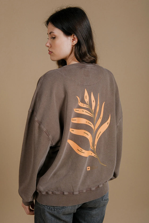 Women’s Pigment Oversized Midweight Sweater Palmeral Desert Palm
