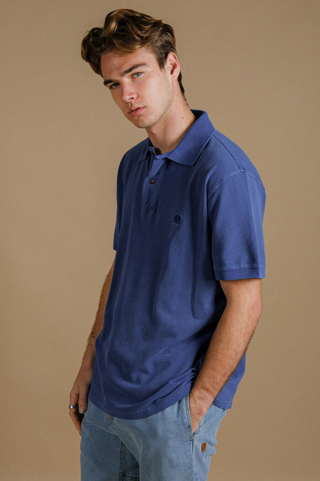 Men's Alcalali Pigment Polo Deep Water