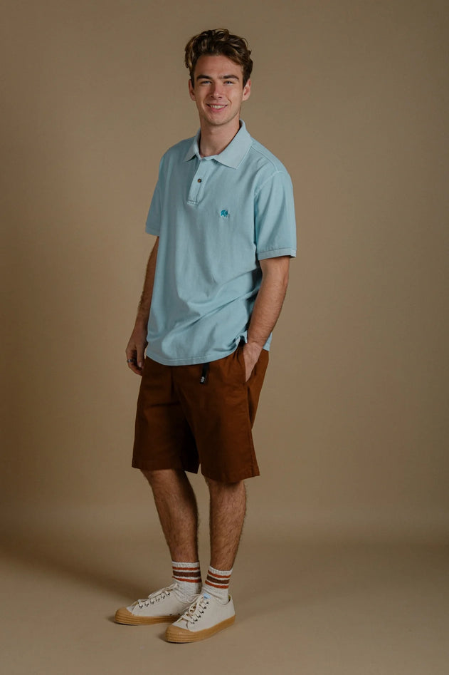 Men's Alcalali Pigment Polo Shore Green
