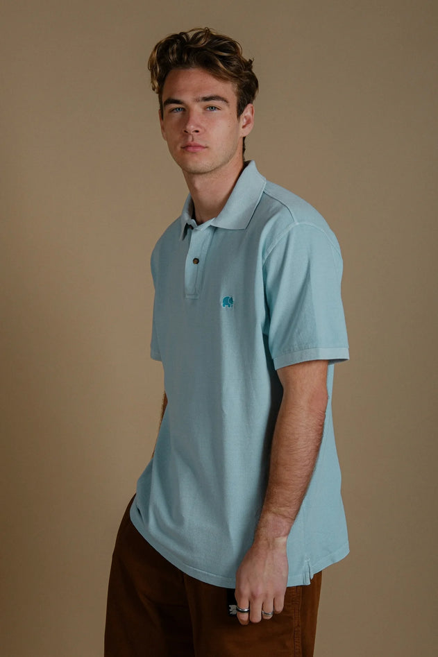 Men's Alcalali Pigment Polo Shore Green