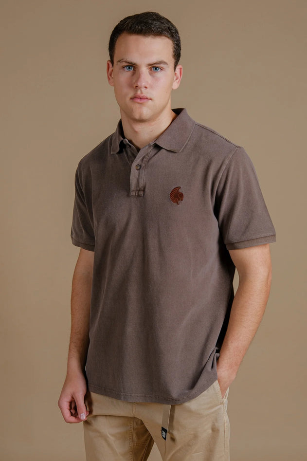 Men's Filifera Pigment Polo Desert Palm