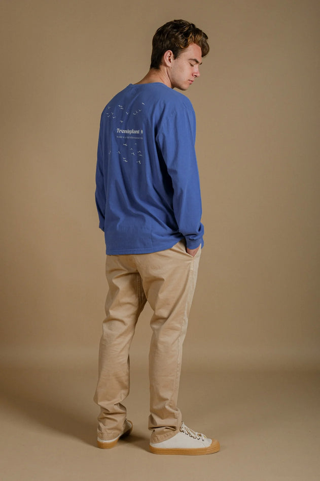 Men's Genovese Pigment Long Sleeve T-Shirt Tidepool Blue