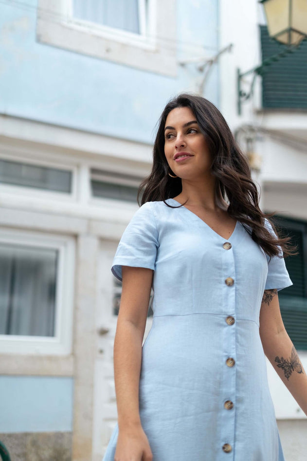 Penelope Dress Sky Blue