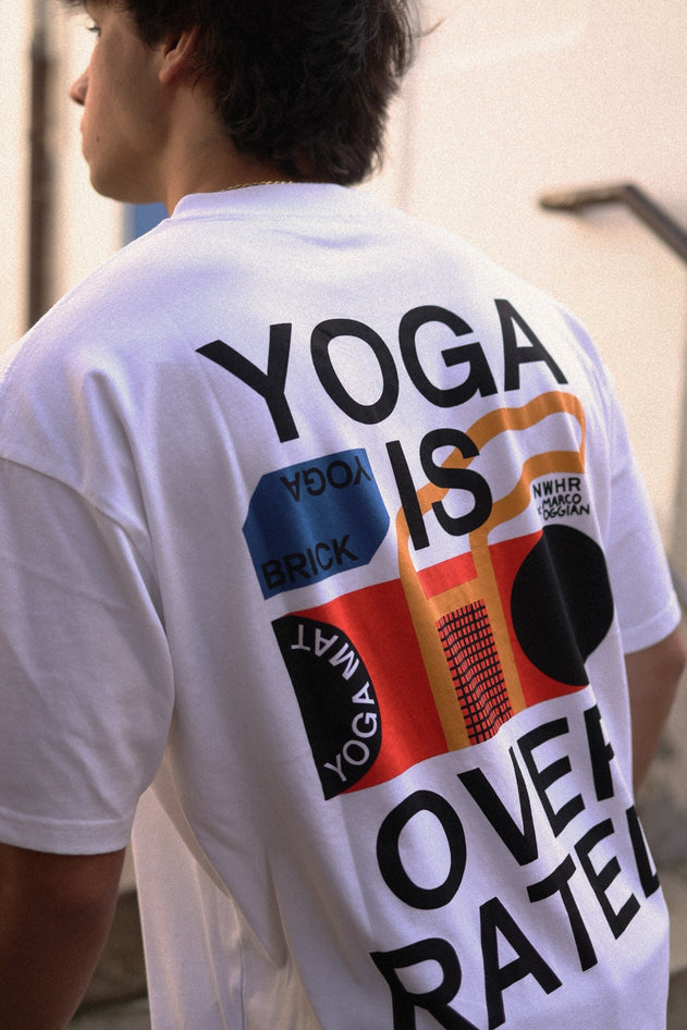 Yoga Is Overrated T-Shirt White