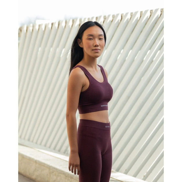 Clotsy Brand Sports Bra Burgundy
