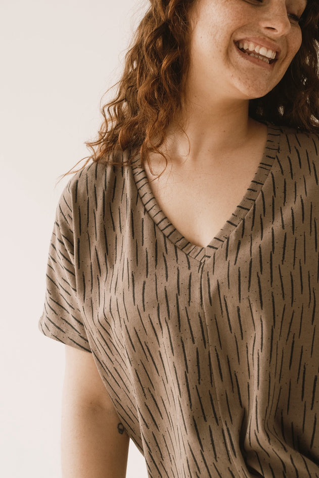 Hada Oversized T-Shirt Brown Bark