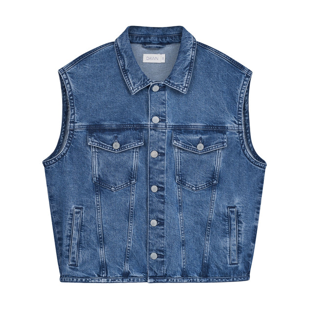 Lunar Minimal Stretch Biker Vest Medium Blue