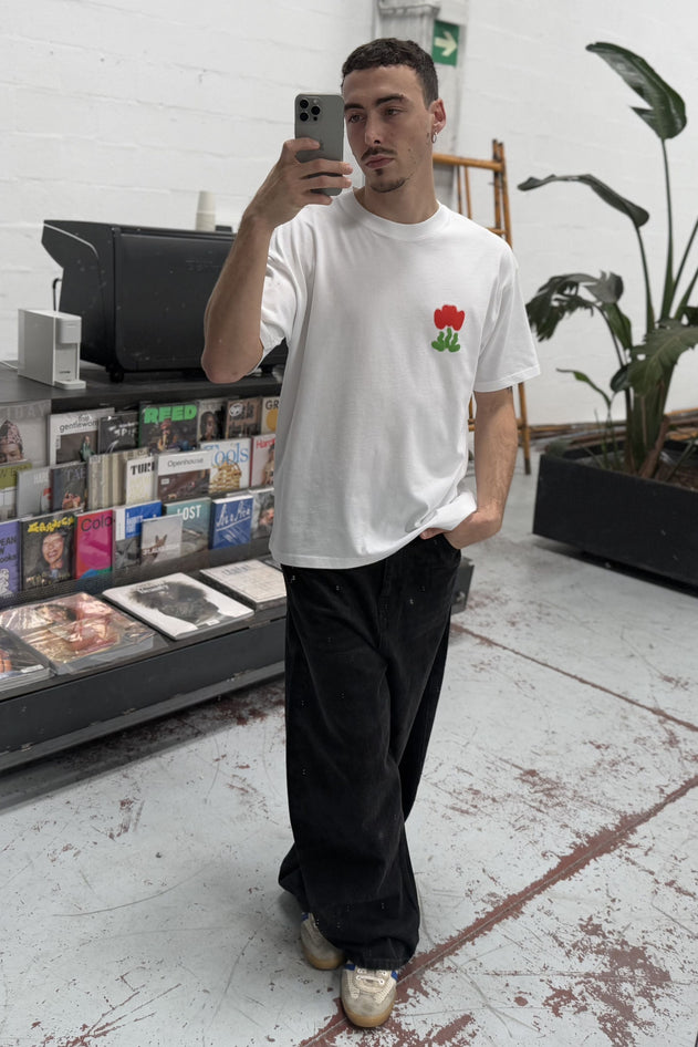 Tulip Print T-Shirt White