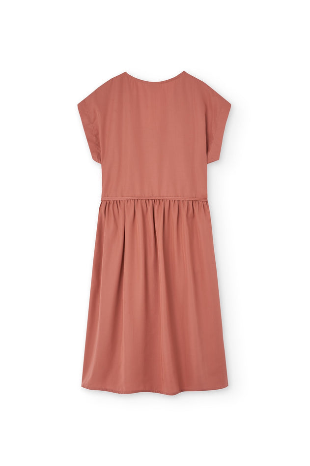 Hira TENCEL™ Wrap Midi Dress in Pink