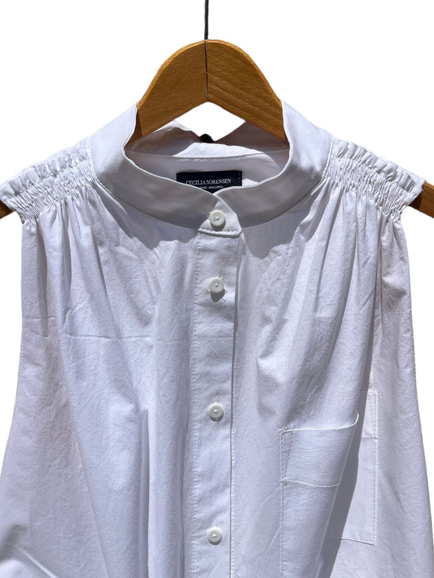 Sirius Sleeveless Recycled Cotton Shirt White