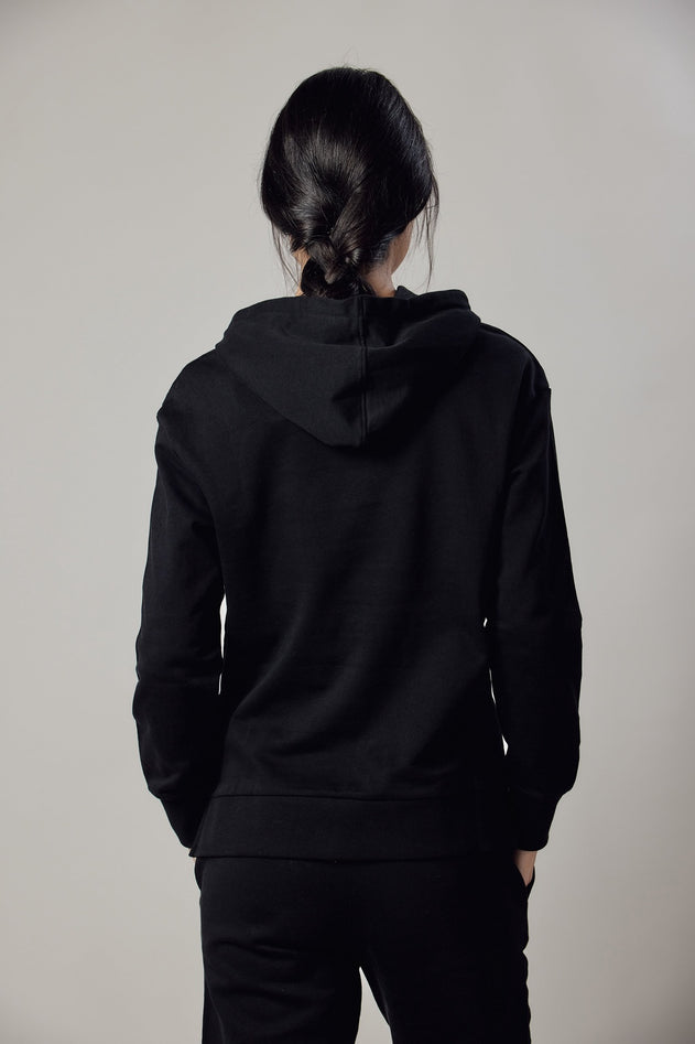 Women's Hoodie Sweatshirt With Side Slits