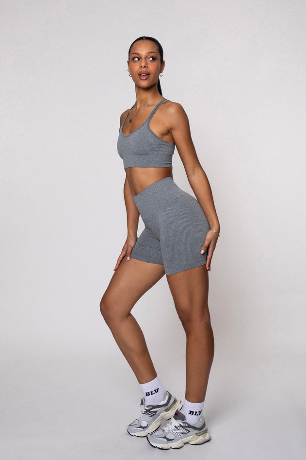 Ether Biker Shorts Heather Grey