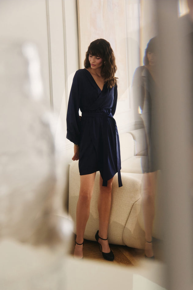 Laurel Dress Navy Blue