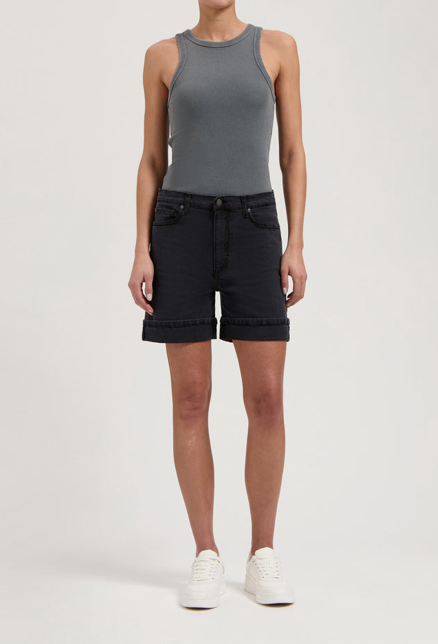 Luna Mid Denim Shorts Black Vintage