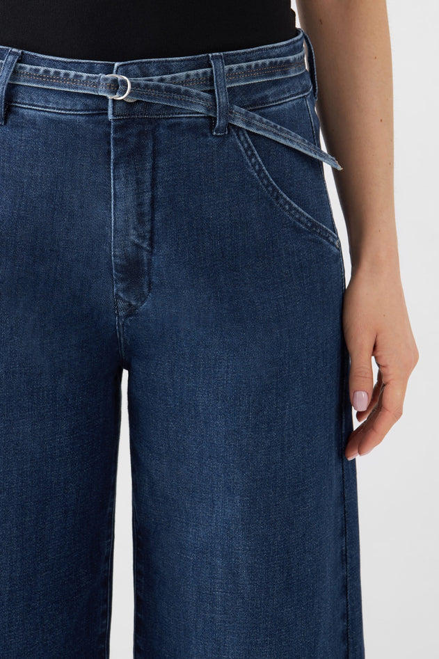 Blink Cropped Jeans Dark Blue