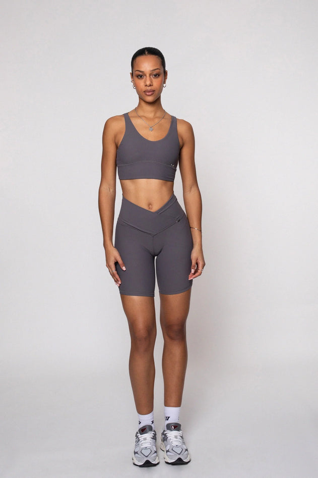 West Biker Shorts Stone Grey
