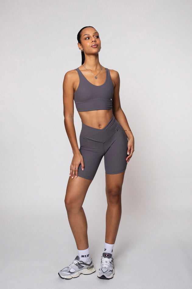 West Biker Shorts Stone Grey