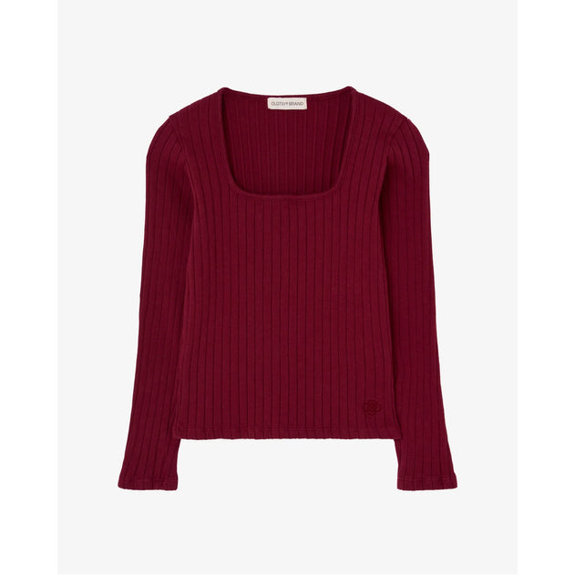Everywhere Top Burgundy