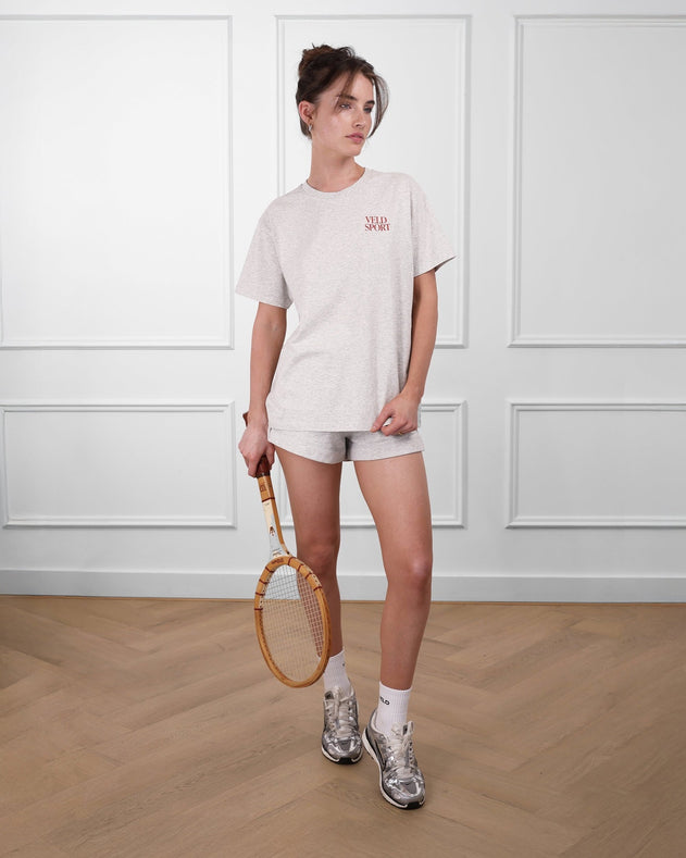 Amstel Sporting Club Cropped Sweat Shorts White