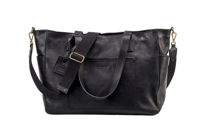 Leather Tote Fifth Avenue Collection Black