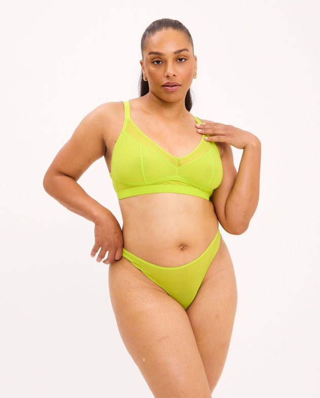 Mesh Support Bra Zesty Lime