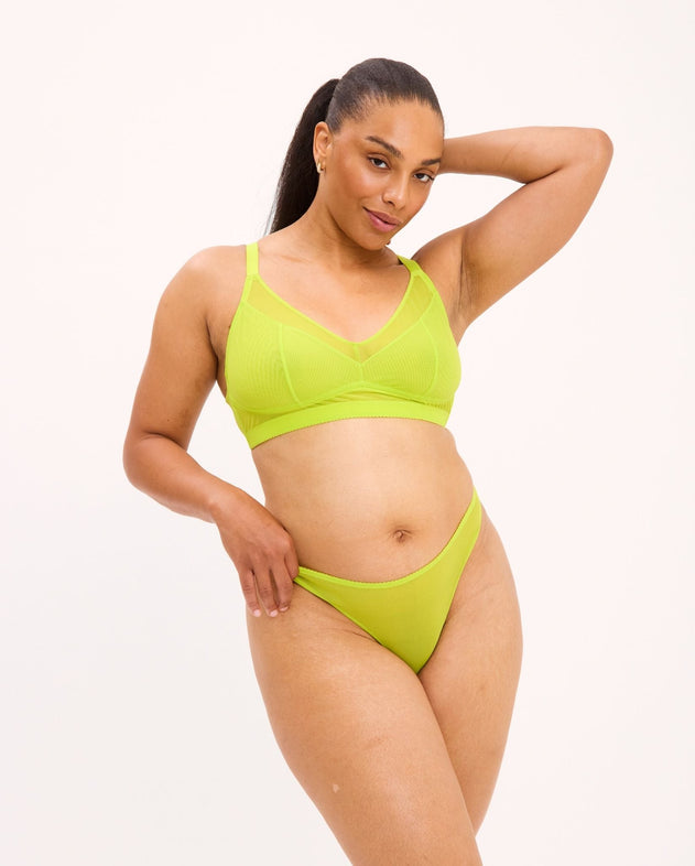 Mesh Support Bra Zesty Lime