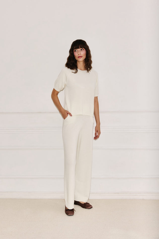 Amelié blouse with short sleeves ecru