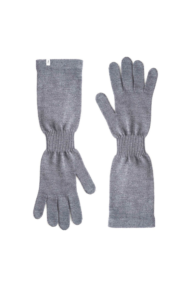 Via Merino Wool Gloves Light Grey