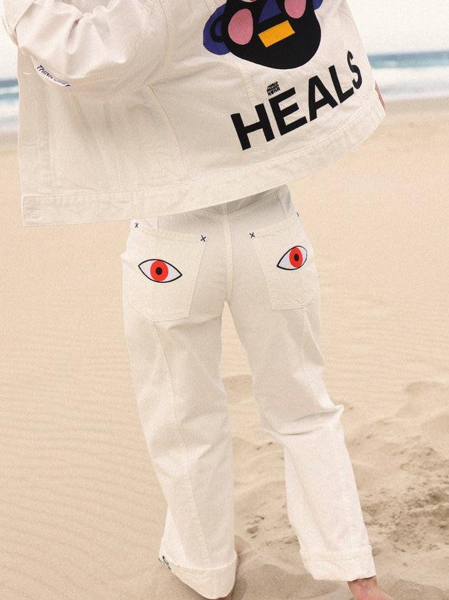 Hope Heals Pleated Trousers White