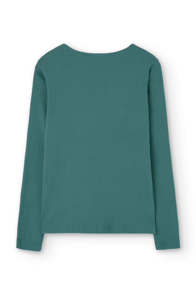 Gina Long Sleeved Crossover Top Sky Blue