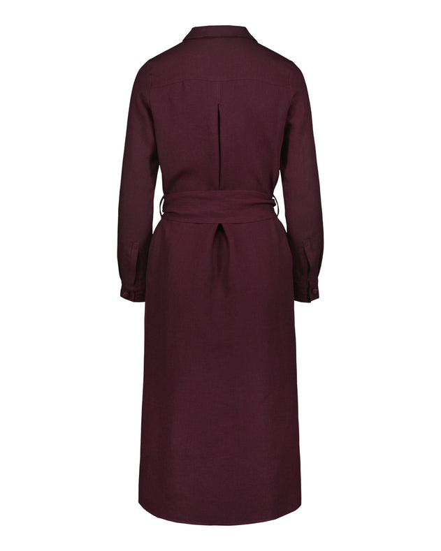 Chloe Linen Dress Merlot