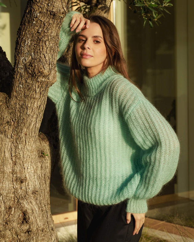 Robin Mohair Knit Smoke Green