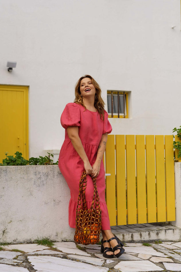 Astrid Dress Sunset Coral