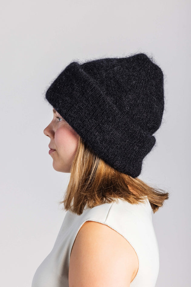 Pippa Mohair Beanie Black