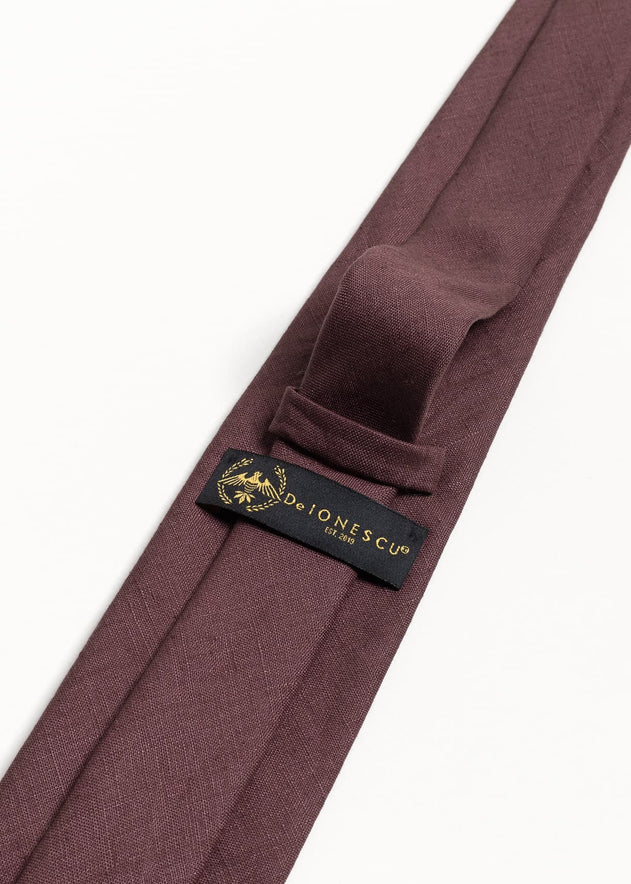 The 100% Linen Tie Bordeaux